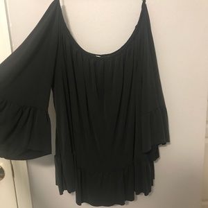 Dark Grey Off The Shoulder Top NWOT